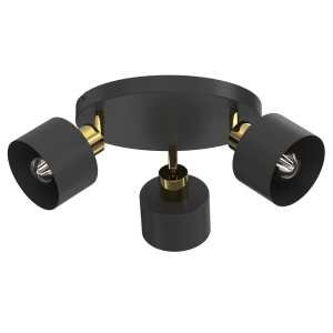 Lampa sufitowa Parkla black/gold 3xE27 / 8780