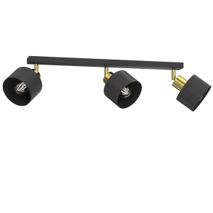 Lampa sufitowa Parkla black/gold 3xE27 / 8781