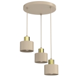 Lampa wisząca Parkla beige/gold 3xE27 / 8795
