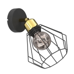 Lampa kinkiet-spot Parkla basket black-gold 1xE27 / 8836