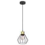 Lampa wisząca Parkla basket black-gold 1xE27 / 8839