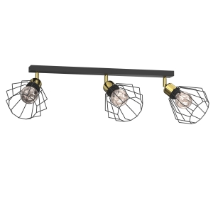 Lampa sufitowa Parkla basket black-gold 3xE27 / 8838