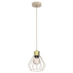 Lampa wisząca Parkla basket beige-gold 1xE27 / 8851