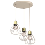 Lampa wisząca Parkla basket beige-gold 3xE27 / 8852
