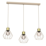 Lampa wisząca Parkla basket beige-złoty 3xE27 / 8853