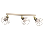 Lampa sufitowa Parkla basket beige-gold 3xE27 / 8850