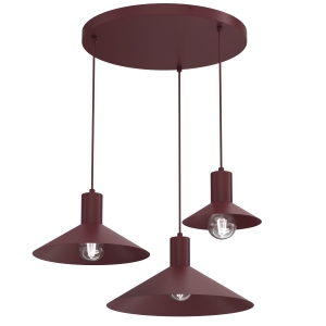 Lampa wisząca Nox burgundy 3xE27 / 9461