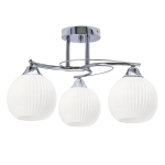 VELORE lampa sufitowa chromowy 3x40W E27 klosz biały