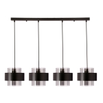 Spiega lampa wisząca czarny 4x60W E27 klosz dymiony