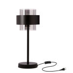 Spiega lampa stołowa czarny 1x60W E27 klosz dymiony