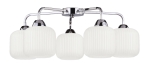 CROMADO lampa sufitowa chromowy 5x60W E27 klosz biały
