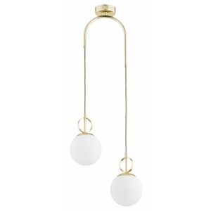 LAMPA WISZĄCA MORENA ZŁOTA & BIAŁA 2xE14 /  62663