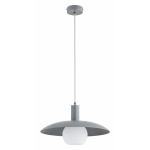 LAMPA WISZĄCA SPINER SZARA & BIAŁA 1xE27 /  61673