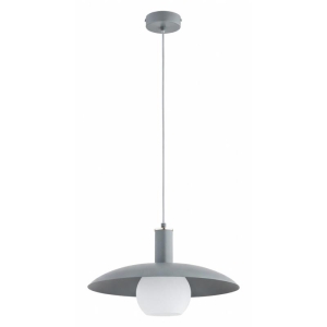LAMPA WISZĄCA SPINER SZARA & BIAŁA 1xE27 /  61673