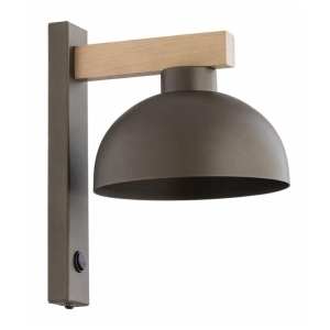 KINKIET VERTA DREWNIANY & SZARY 1xE27 /  91544