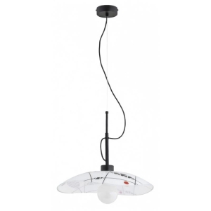 LAMPA WISZĄCA ABELIA CZARNA & BIAŁA 1xE27 /  61665