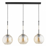 LAMPA WISZĄCA ALFA VERONE CZARNA & ZŁOTA 3xE27 /  62649