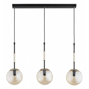 LAMPA WISZĄCA ALFA VERONE CZARNA & ZŁOTA 3xE14 /  62648