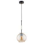 LAMPA WISZĄCA ALFA VERONE CZARNA & ZŁOTA 1xE27 /  61664