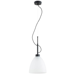 LAMPA WISZĄCA ALFA GEMY CZARNA & BIAŁA 1xE27 /  61570