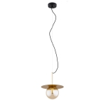 LAMPA WISZĄCA ALFA RISHA ZŁOTA & CZARNA 1xE27 /  61549