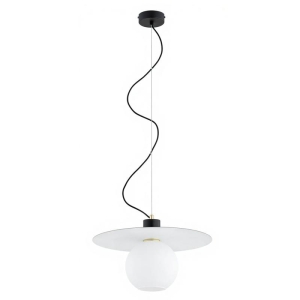 LAMPA WISZĄCA ALFA RISHA CZARNA & BIAŁA & ZŁOTA 1xE14 /  61550