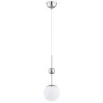 LAMPA WISZĄCA ALFA FIORO SREBRNA & BIAŁA 1xE14 / 61654