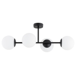 LAMPA SUFITOWA ALFA GLORENA CZARNA & BIAŁA 4xE14 / 63430