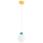 LAMPA WISZĄCA ALFA HITOMI ŻÓŁTA & NIEBIESKA 1xE14 / 61642