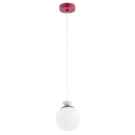 LAMPA WISZĄCA ALFA HITOMI BORDOWA & ZIELONA 1xE14 / 61639