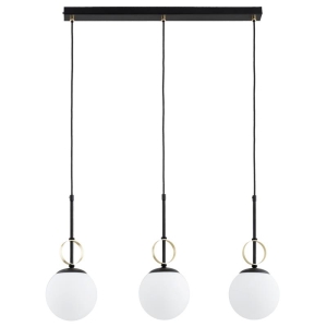 LAMPA WISZĄCA ALFA DORENA CZARNA & BIAŁA & ZŁOTA 3xE14 / 62640