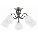 LAMPA SUFITOWA ALFA ARIEL CZARNA & ZŁOTA & BIAŁA 5xE27 | 63428