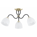 LAMPA SUFITOWA ALFA ARIEL CZARNA & ZŁOTA & BIAŁA 3xE27 | 62638