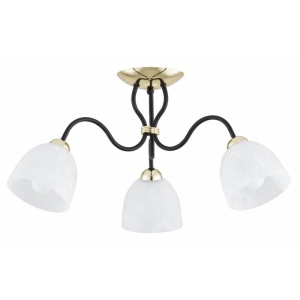 LAMPA SUFITOWA ALFA ARIEL CZARNA & ZŁOTA & BIAŁA 3xE27 | 62638