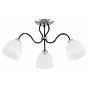 LAMPA SUFITOWA ARIEL CZARNA & SREBRNA & BIAŁA 3xE27 | 62637