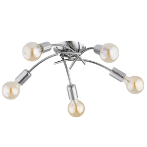 LAMPA SUFITOWA ALFA TORIZO SREBRNA 5xE27 / 63427
