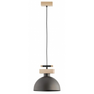 LAMPA WISZĄTA ALFA VERTA METALIK & DREWNIANA 1xE27 /  61621