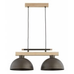 LAMPA WISZĄCA AFLA VERTA DREWNIANA 2xE27 /  62626