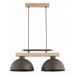 LAMPA WISZĄCA AFLA VERTA DREWNIANA 2xE27 /  62626