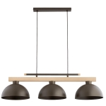 LAMPA WISZĄCA ALFA VERTA MET DREWNIANA 3xE27 /  62625
