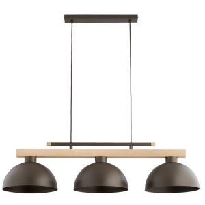 LAMPA WISZĄCA ALFA VERTA MET DREWNIANA 3xE27 /  62625