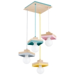 LAMPA WISZĄCA ALFA MIKO WIELOKOLOROWA 4xE27  / 63416