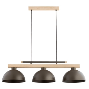 LAMPA WISZĄCA ALFA VERTA DREWNIANA 3xE27  / 62619