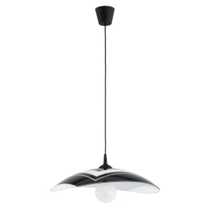 LAMPA WISZĄCA ALFA CZANI CZARNA BIAŁA 1xE27  / 61545