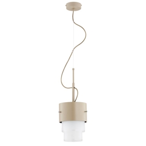 LAMPA WISZĄCA ALFA TRI-STAR BEŻOWA BIAŁA 1xE27  / 61583