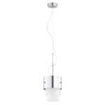 LAMPA WISZĄCA ALFA TRI-STAR SREBRNA BIAŁA 1xE27  / 61580
