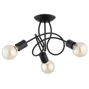 LAMPA SUFITOWA ALFA HOSSA CZARNA 3xE27 /  62603
