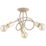 LAMPA SUFITOWA ALFA HOSSA MIX BEŻOWA & ZŁOTA 3xE27 /  62606