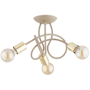 LAMPA SUFITOWA ALFA HOSSA MIX BEŻOWA & ZŁOTA 3xE27 /  62606