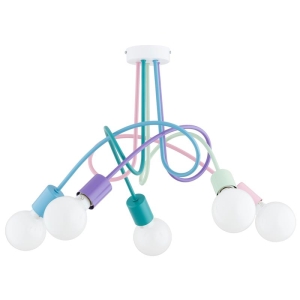 LAMPA SUFITOWA ALFA TANGO COLOR 2 WIELOKOLOROWA 5xE27 | 63400